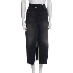 Reformation Black Midi Skirt